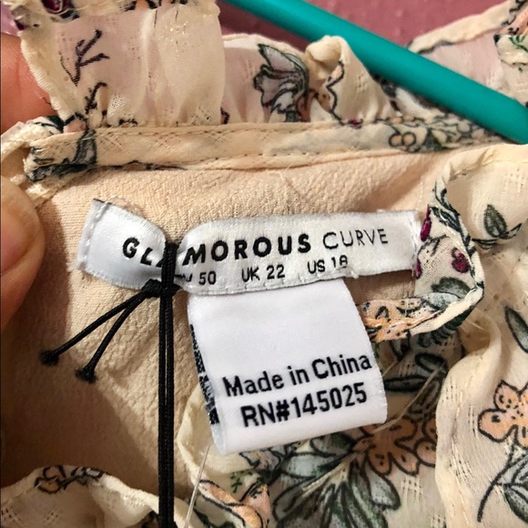 GLAMOROUS CURVE PLUS SIZE RUFFLE DRESS - Picture 5 of 6